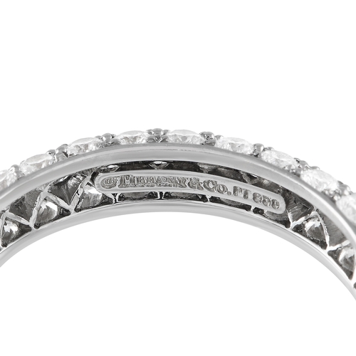 339 - WITHDRAWN  - A Tiffany & Co. 18K White Gold 1.51ct Diamond Eternity Band. A regal and refined diamon... 