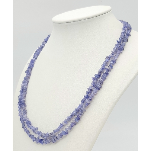 355 - A TANZANITE NECKLACE - 36