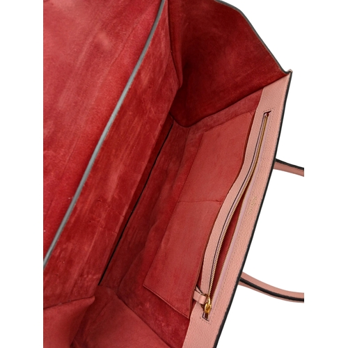 494 - A Mulberry Pink Leather Bayswater Bag. Pink leather exterior with gold-toned hardware, magnetic clos... 