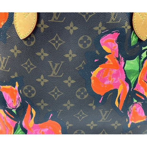 18 - A Louis Vuitton Stephen Sprouse Roses Neverfull Tote Bag. Classic monogram coated canvas exterior wi... 