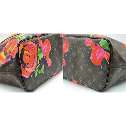 18 - A Louis Vuitton Stephen Sprouse Roses Neverfull Tote Bag. Classic monogram coated canvas exterior wi... 