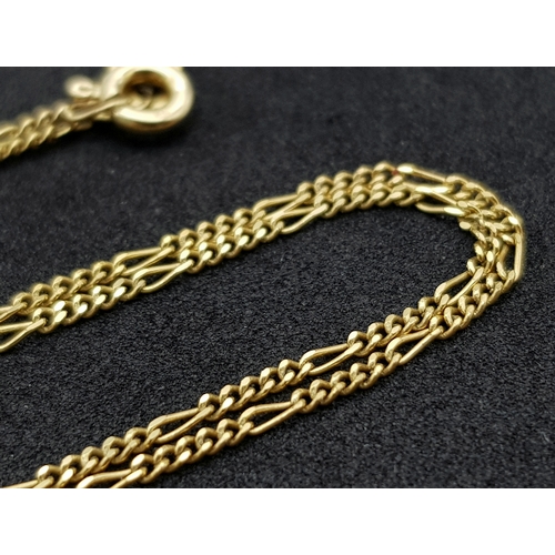 423 - A 14 Carat Gold Diamond Set Pendant on a 45cm Long 9 Carat Gold Chain. The Pendant is set with a 3mm... 