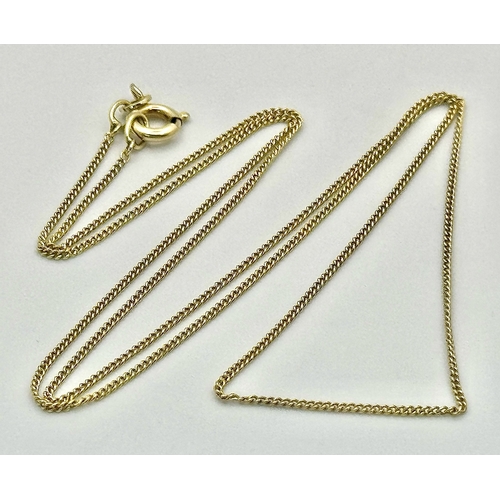 281 - An 18K Gold Disappearing Necklace. 46cm. 1.2g