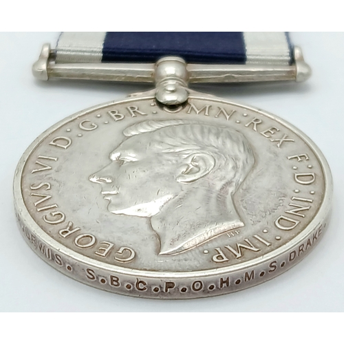 302 - A Royal Navy Long Service and Good Conduct Medal (GVIR 1st type), named to: MX.49565 C R Lewis S.B.C... 