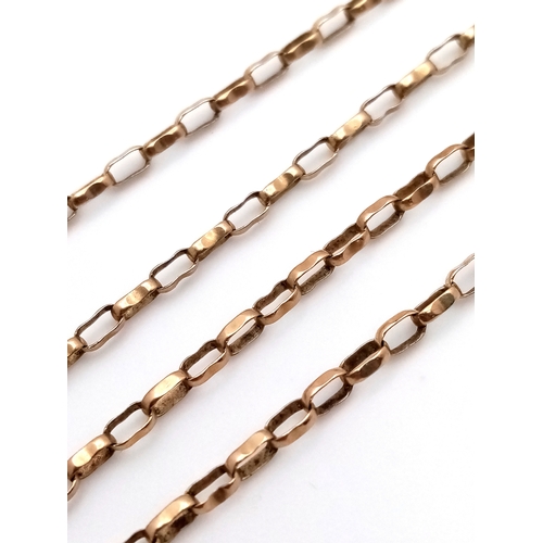 422 - A 9K YELLOW GOLD BELCHER CHAIN, 61 CM TOTAL LENGTH, 4.2G TOTAL WEIGHT. REF: PWN3319 - 2