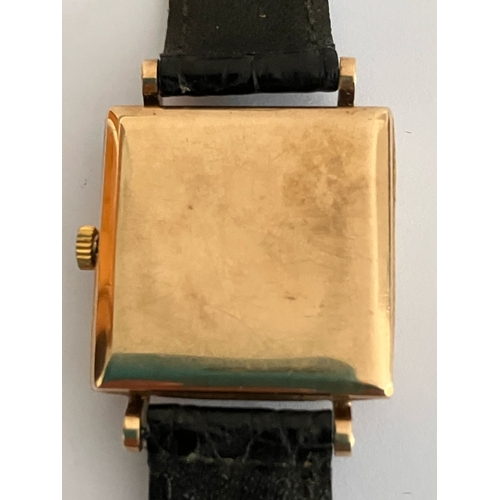 168 - Beautiful vintage NIVADA GOLD WRISTWATCH. Having a fully hallmarked 9 CARAT GOLD DENISON CASE. Squar... 