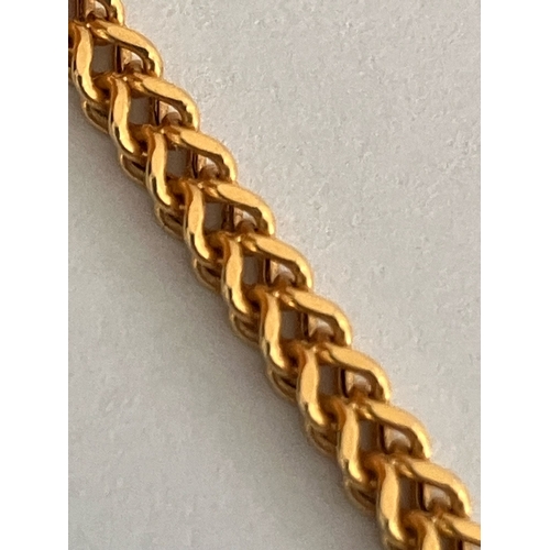 196 - Fabulous 9 carat GOLD BOX CHAIN NECKLACE. 6.3 grams. Long length @ 60 cm. Beautiful Chain, please se... 