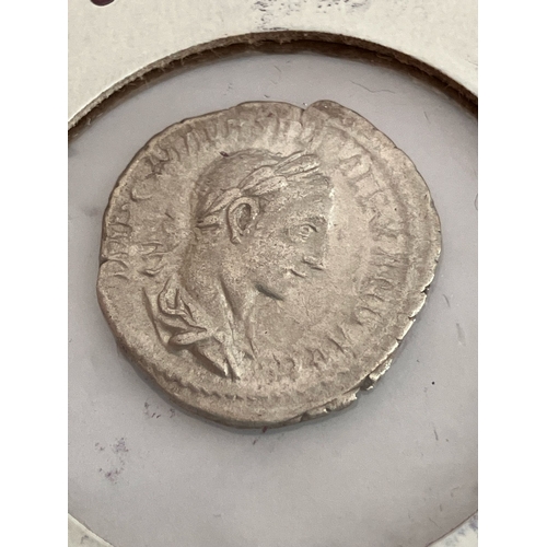 252 - ROMAN SILVER COIN. GORDIAN III. Very fine condition. Nicely presented in windowed card.