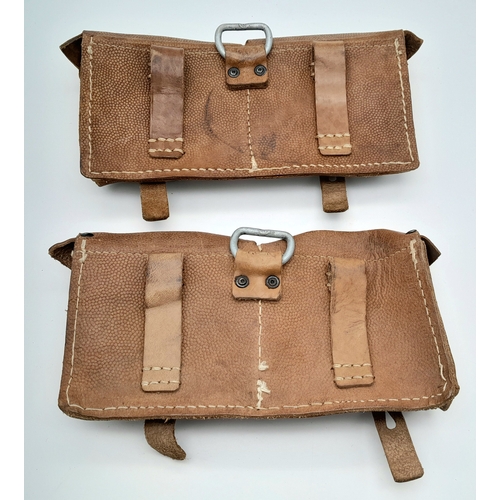 384 - A Rare 1944 German G43 Ammo Pouches. Issued mainly to Fallschirmjäger units (paratroopers).