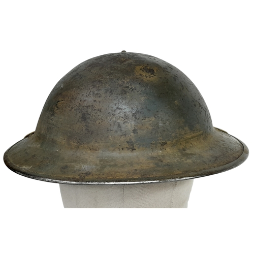 405 - A WW2 Royal Navy Sub Lt’s Helmet with chin strap and liner. Nice genuine “Been There” piece.