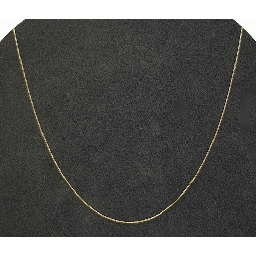 161 - Super fine 9 CARAT GOLD CHAIN LINK NECKLACE. 0.45 grams. 45 cm.