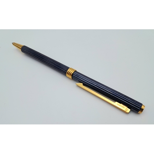 458 - An Excellent Condition Vintage Christian Dior, Paris  Navy Blue and Gold Ballpoint Pen in Original B... 