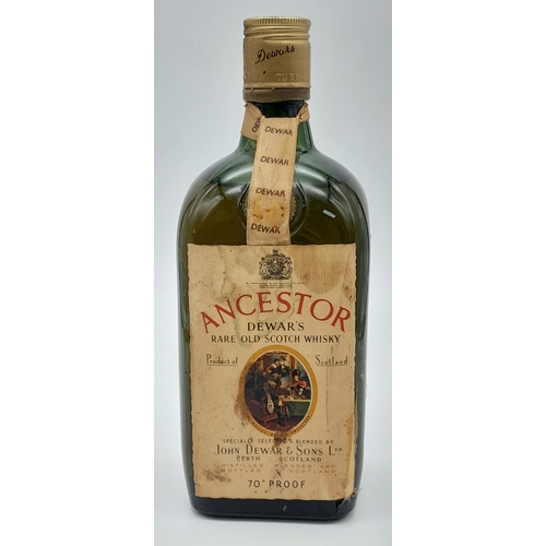 507 - A Rare 1950’s Bottle of 70% Proof Dewars Ancestor Rare Old Scotch Whisky. Sealed.