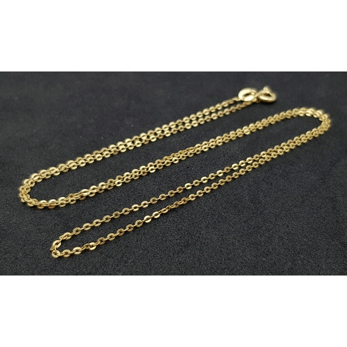 79 - An 18K Yellow Gold Disappearing Necklace. 48cm. 2.05g.