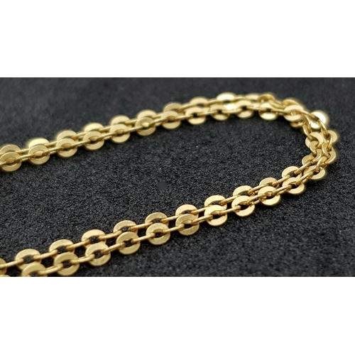 79 - An 18K Yellow Gold Disappearing Necklace. 48cm. 2.05g.