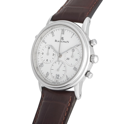 183 - A Blancpain Villeret Split Seconds Chronograph Platinum Watch. One of Blancpain's Six Masterpieces: ... 