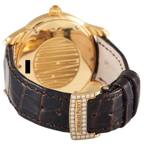 48 - An Audemars Piguet Millenary Diamond Ladies Watch. 39.5mm x 35.5mm oval case in 18K yellow gold, bro... 