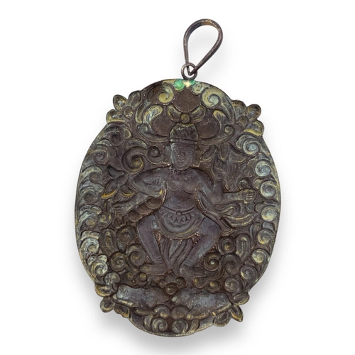 1705 - A very rare Pair of Ancient Champa Bronze Relief Pendants (10th-14th century Southeast Asia Kingdom)... 