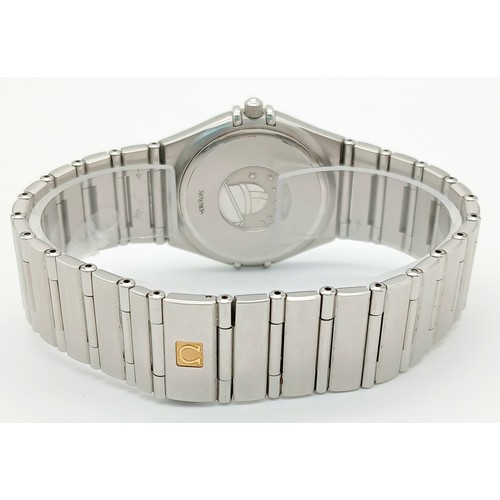 361 - A Stylish Omega Constellation Quartz Gents Watch. Stainless steel bracelet and case - 34mm. White di... 