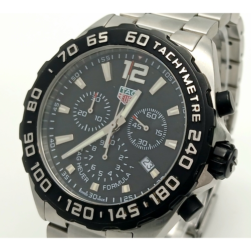 58 - A Tag Heuer Model CAZ1010 Quartz Chronograph Gents Watch. Stainless steel bracelet and case - 44mm. ... 