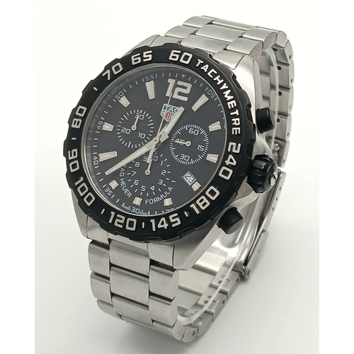 58 - A Tag Heuer Model CAZ1010 Quartz Chronograph Gents Watch. Stainless steel bracelet and case - 44mm. ... 