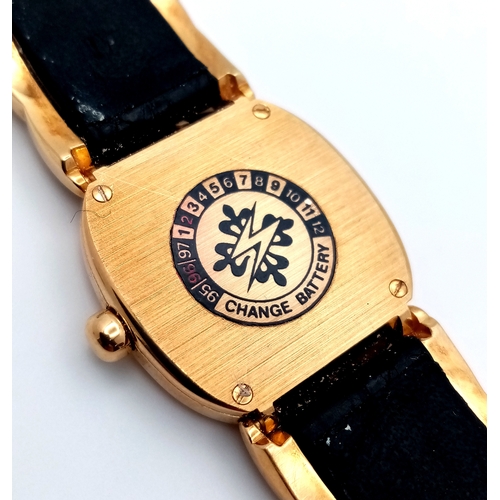65 - A  Patek Phillipe 18K Gold Cased and Buckle  Ladies Watch.  18K Gold elegant case - 24mm.
