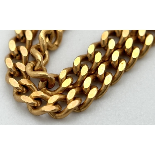 143 - An 18K Gold Petit Curb Link Chain necklace. 38cm. 5g