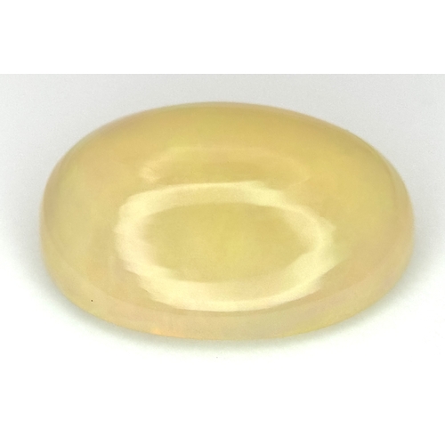 1342 - A 3.05ct Ethiopian Natural Fire Opal Gemstone, Oval Cabochon Shape, GLI Certified. Ref: VU113