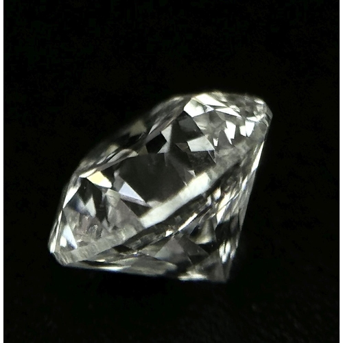 21 - A 0.403ct Round Brilliant Cut Diamond. SI2 clarity, F colour. Comes with IDL certificate.