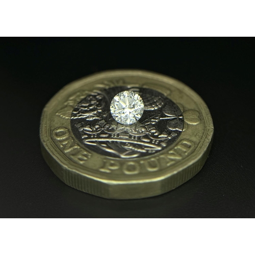 21 - A 0.403ct Round Brilliant Cut Diamond. SI2 clarity, F colour. Comes with IDL certificate.