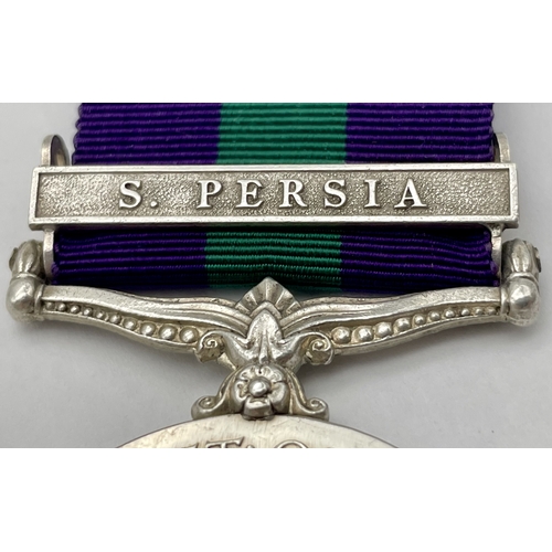 136 - A General Service Medal 1918 with clasp ‘S. Persia’, named to: 2218 Naik Ahmad Khan 1-127-Baluchis.
... 