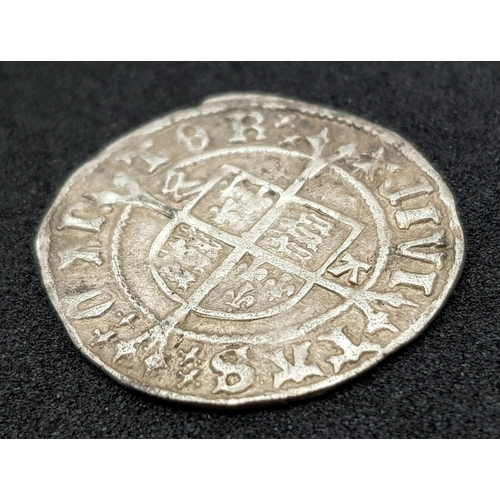 271 - A HENRY VIII SILVER HALF GROAT. A/S NN