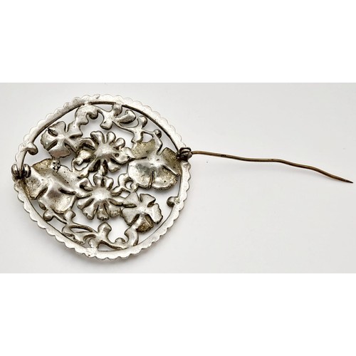 574 - Five Vintage Silver Brooches - various styles and designs. Please see photos for details.