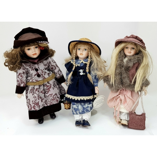 1755 - Three Vintage Dolls from the London Elite Collection. 41cm.