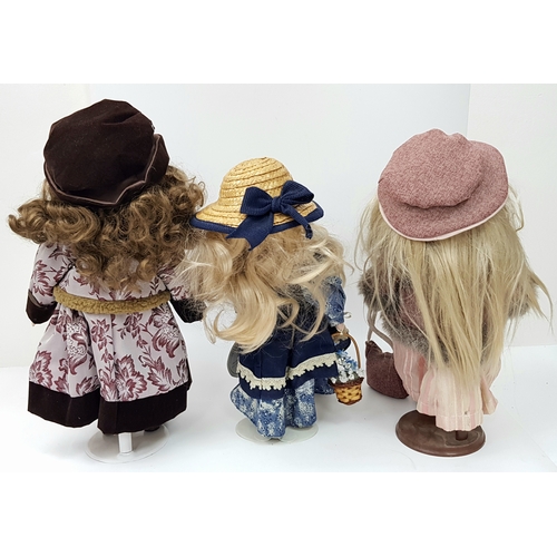 1755 - Three Vintage Dolls from the London Elite Collection. 41cm.