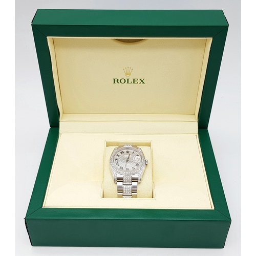 150 - A very admirable ROLEX DATEJUST, 2008 model, wristwatch, stainless steel construction, 36 mm case, w... 