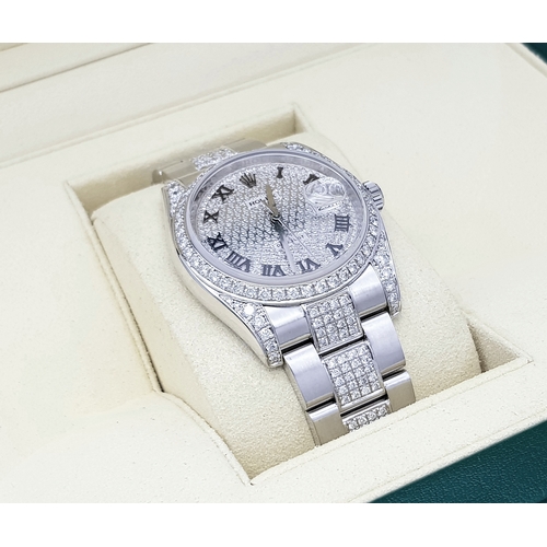 150 - A very admirable ROLEX DATEJUST, 2008 model, wristwatch, stainless steel construction, 36 mm case, w... 