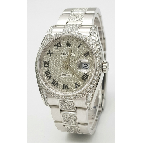 150 - A very admirable ROLEX DATEJUST, 2008 model, wristwatch, stainless steel construction, 36 mm case, w... 