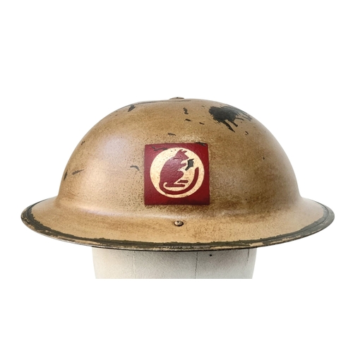 180 - 1939 Dated British Mk II Helmet with liner but no chin strap. Makers Marked H.G (not home guard as t... 