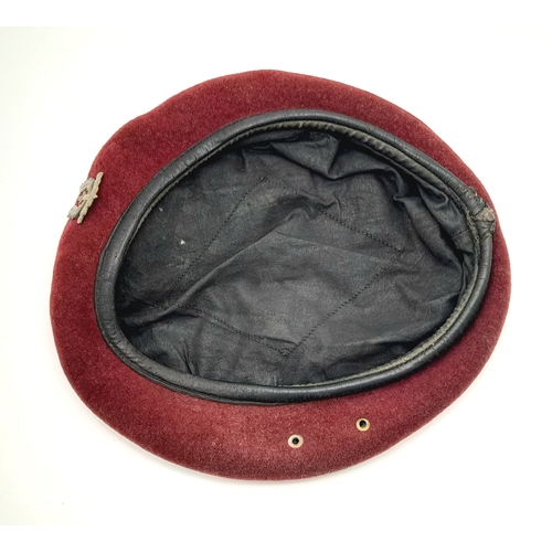 187 - A Circa 1942-1946 Belgian 1st S.A.S Parachute Regiment Beret and Badge.