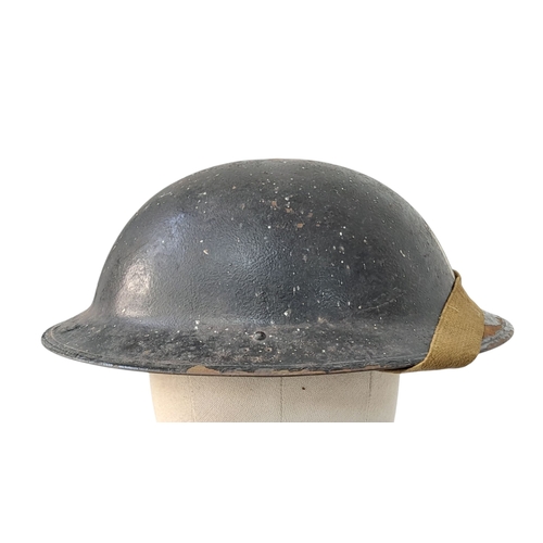 229 - A WW2 British Mk II C (3 holes in rim) Home Front Helmet with the stencilled letters “F/A” maybe Fir... 