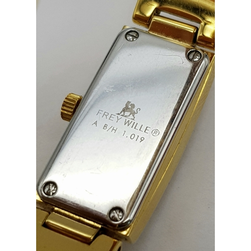 164 - A rare and beautiful FREY WILLE lavishly gold-plated watch in the fashion of Egyptian Revival. Case:... 