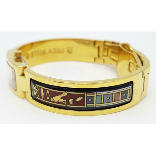 164 - A rare and beautiful FREY WILLE lavishly gold-plated watch in the fashion of Egyptian Revival. Case:... 