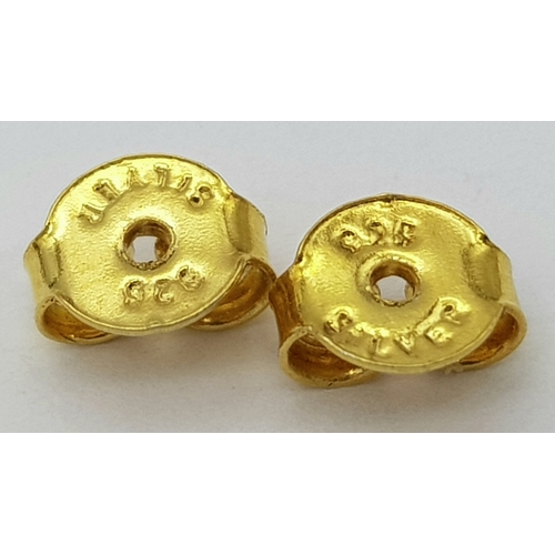 171 - A magnificent, silver and gold pair of earrings with old cut, faceted, natural diamonds (total 2.80 ... 