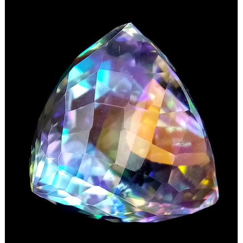 192 - A truly mesmerising MYSTIC QUARTZ of large proportions. With a unique, trillion, customised, pyramid... 