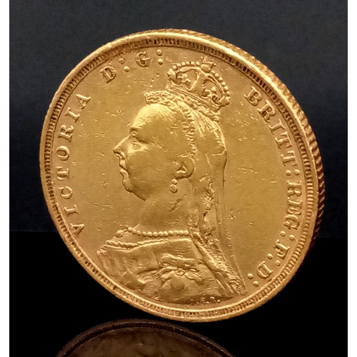 25 - AN 1891 QUEEN VICTORIA SYDNEY MINT FULL SOVEREIGN. 22K GOLD. C-5013