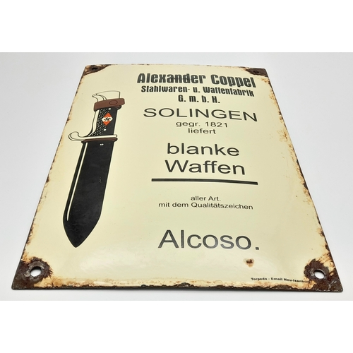 283 - A 3rd Reich Enamel “Alexander Coppel” Merchants Sign.