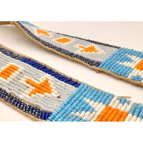 108 - A North American, Native Indian Cree Decorative Beaded Belt. Circa 1940. Comes with a note of proven... 