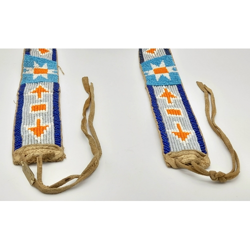 108 - A North American, Native Indian Cree Decorative Beaded Belt. Circa 1940. Comes with a note of proven... 