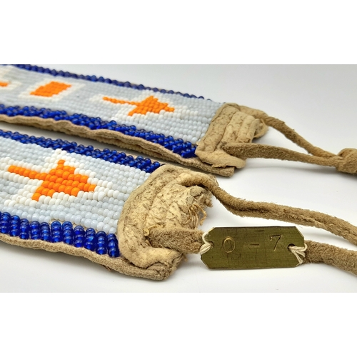 108 - A North American, Native Indian Cree Decorative Beaded Belt. Circa 1940. Comes with a note of proven... 